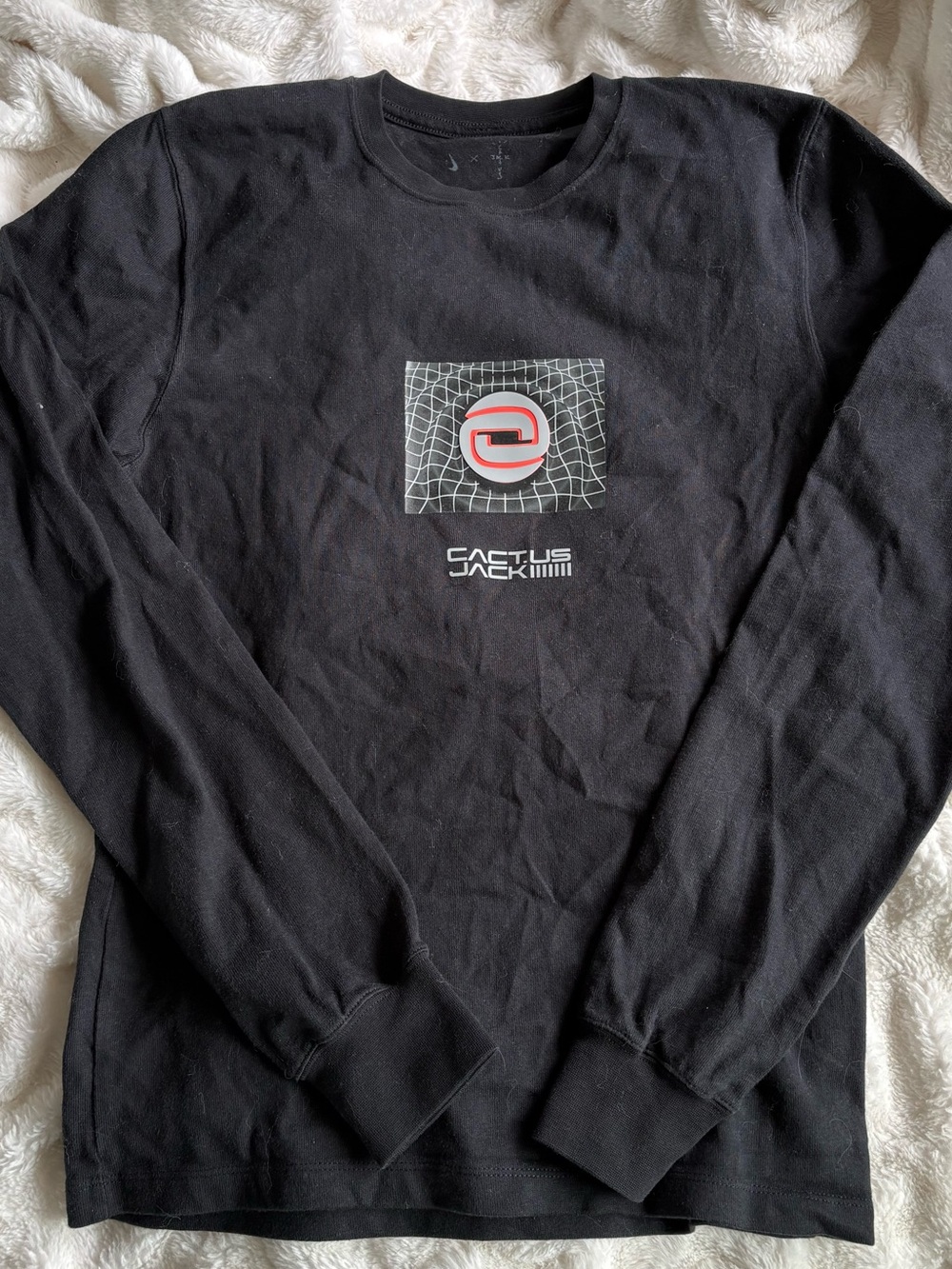 Nike Black Long-Sleeve Graphic Crewneck Shirt Nike x Cactus Jack